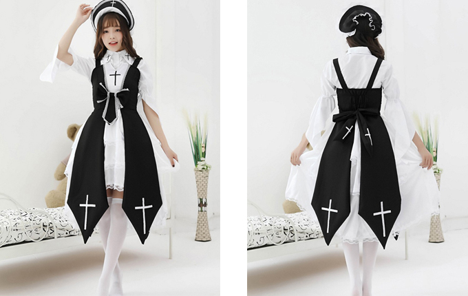 Gothic Lolita Dress And Shirt And Hat Set