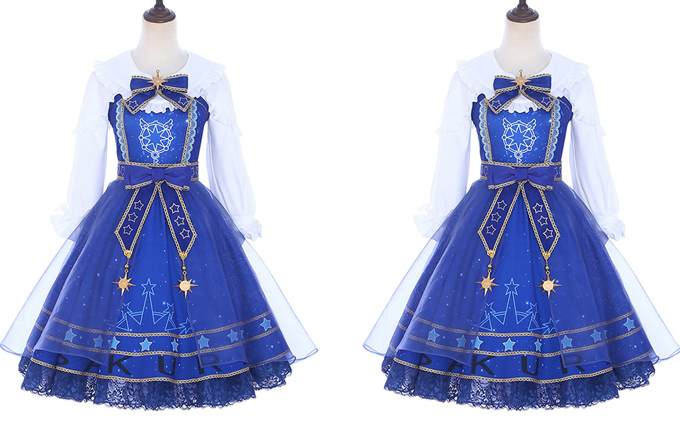 Classic Lolita Blue Sling Dress