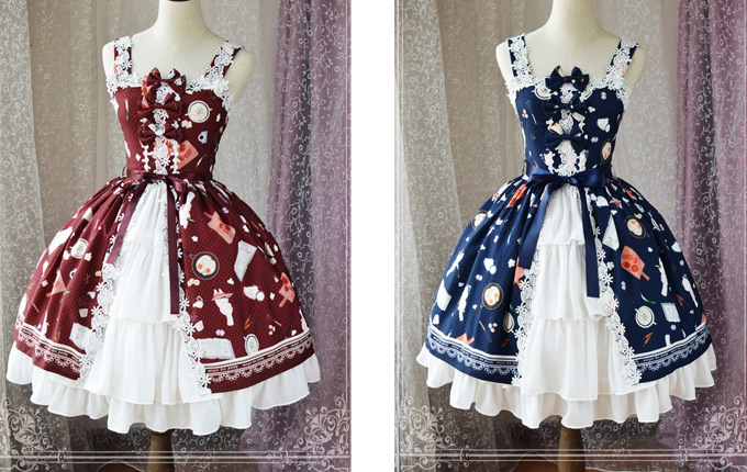 Printing Classic Lolita JSK Sling Dress Version 2