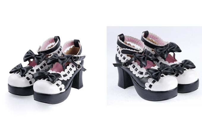 Bow Decoration Platform Girls Lolita Shoes
